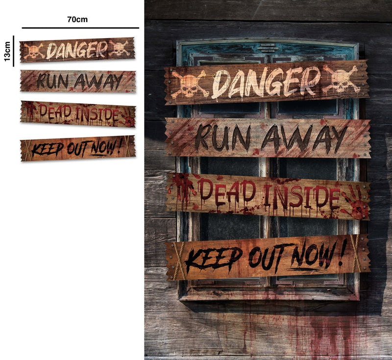 4 WINDOW COVER POSTERS 70X13 CM