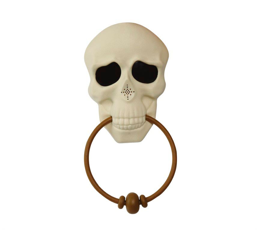 DOOR KNOCKER SKULL, LIGHT AND SOUND, 30 CM