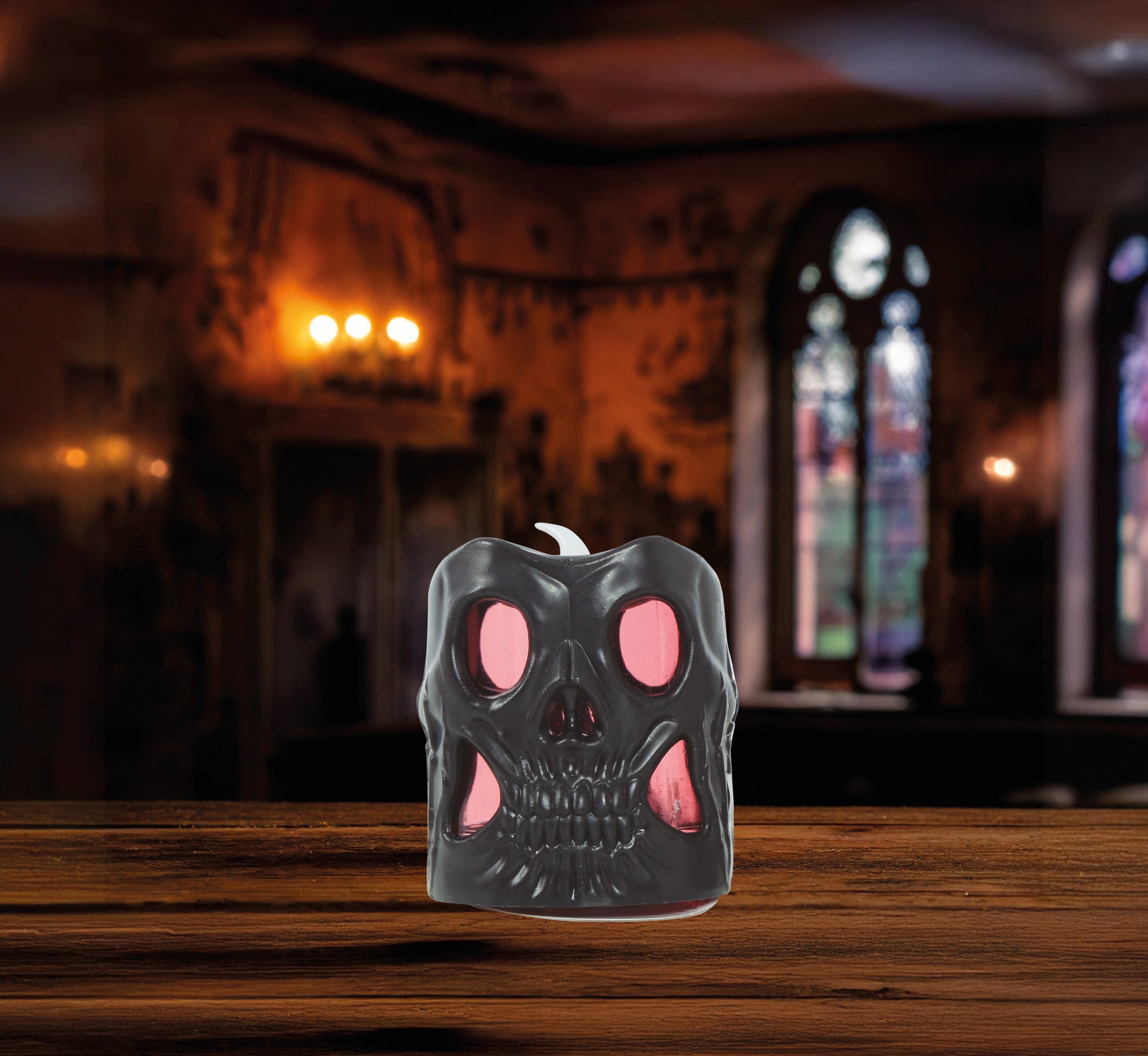 12 SKULL LANTERN LED, 6 CMS