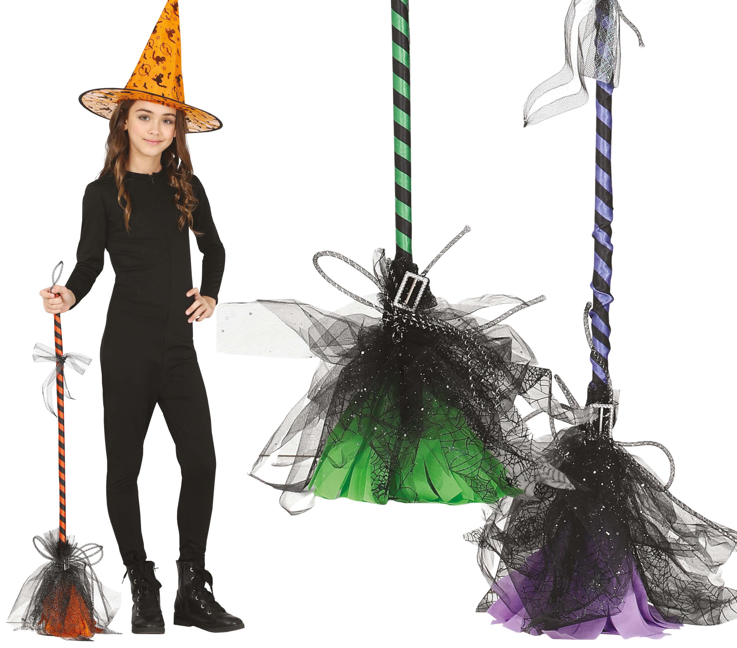 ASSORTED WITCHES' BROOMS 95 CMS.