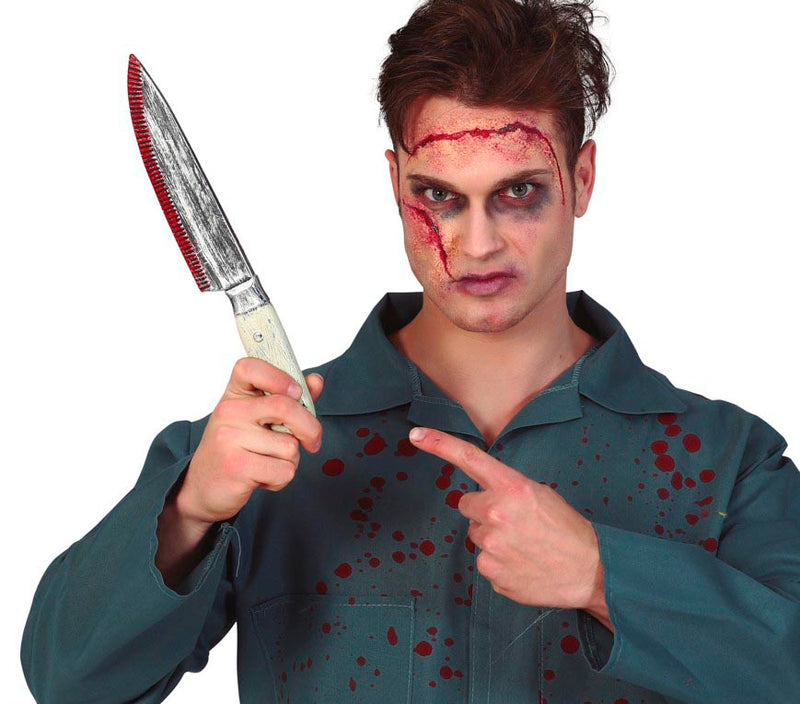 KITCHEN KNIFE WITH BLOOD 33 CMS.