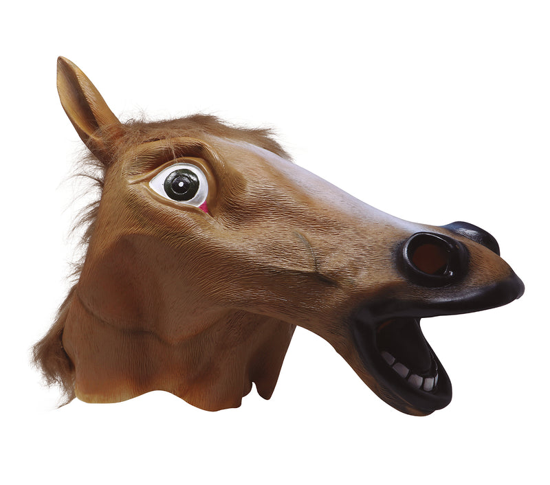 HORSE MASK WITH HAIR VINYL