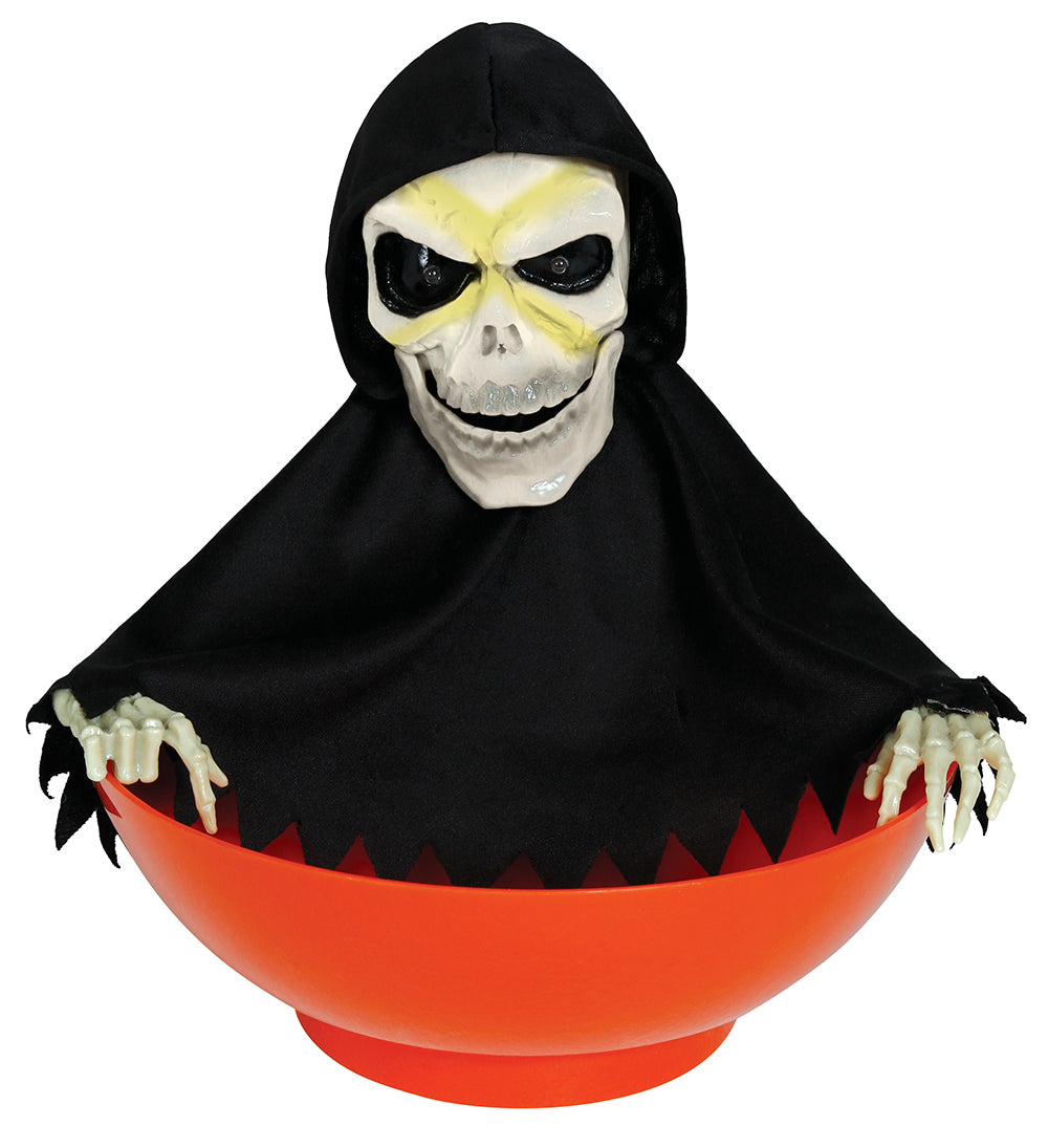BOWL WITH SKELETON LIGHT SOUND AND MOV. 24X23 CM