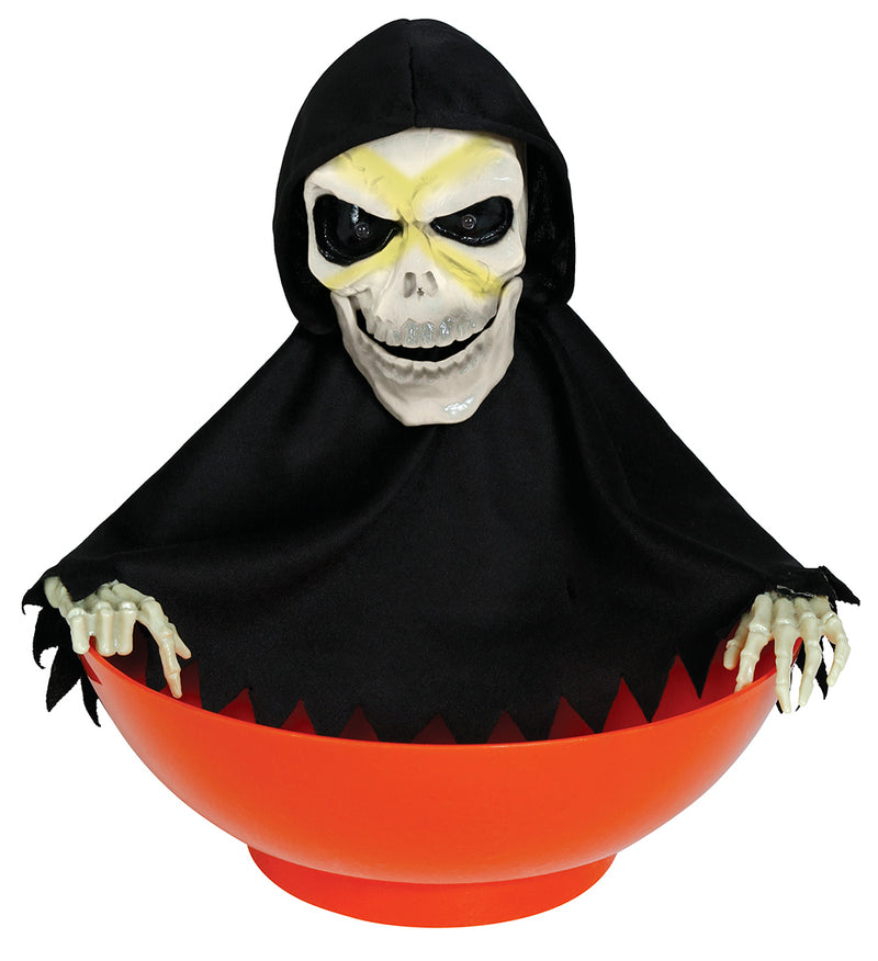 BOWL WITH SKELETON LIGHT SOUND AND MOV. 24X23 CM