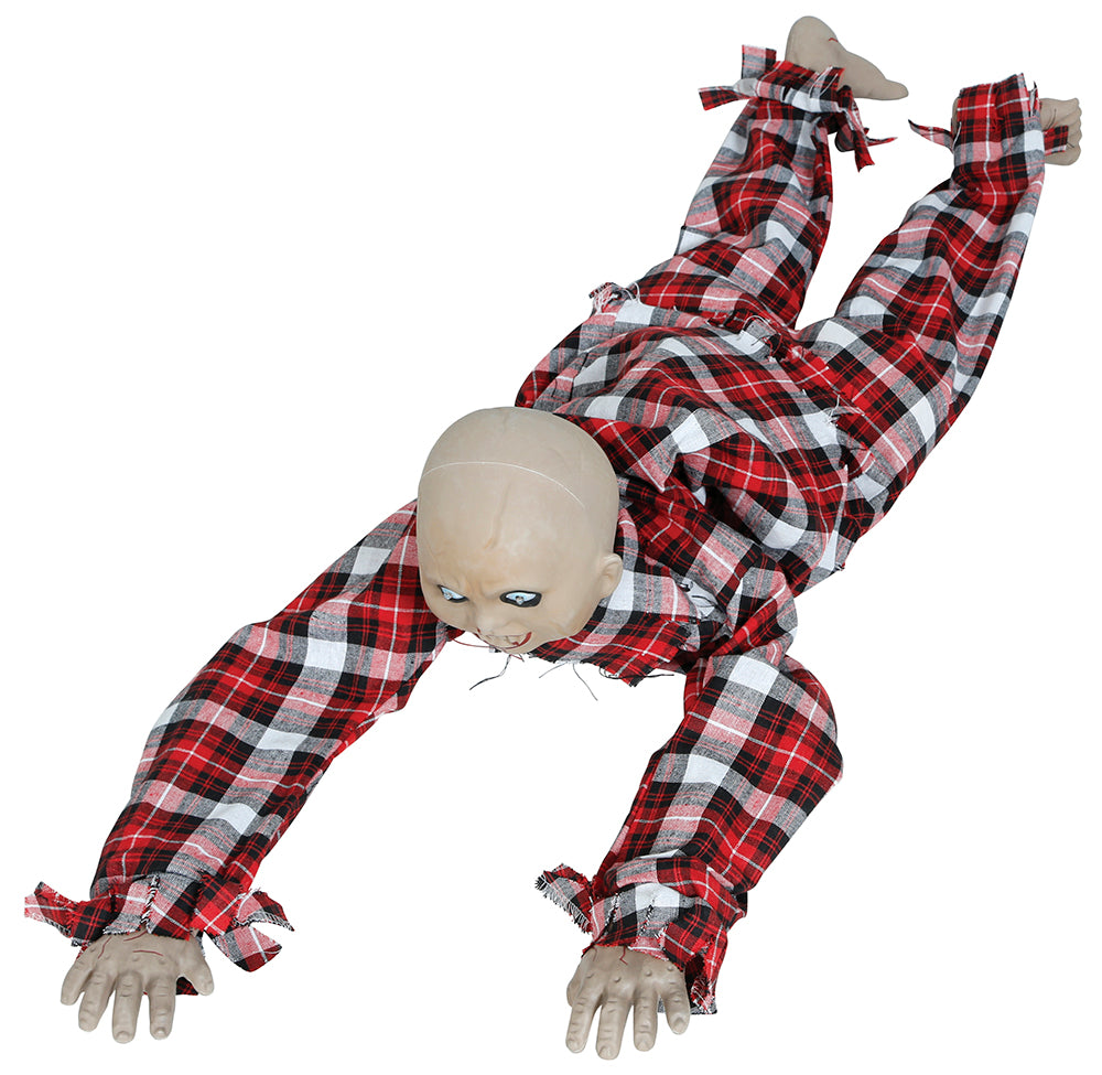 CRAWLING ZOMBIE BOY, LIGHT SOUND AND MOV 90 CM