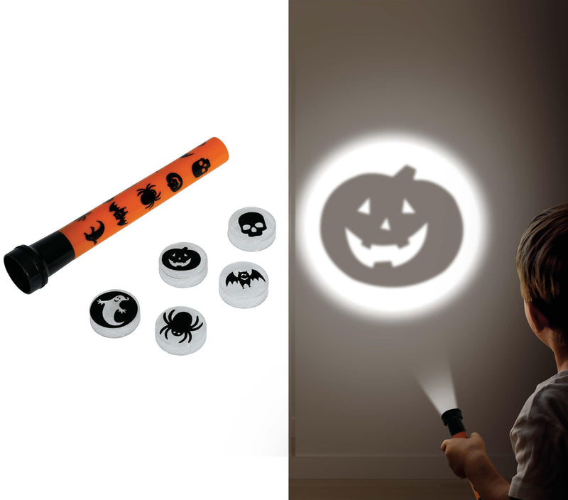 TORCH PROJECTORS WITH HALLOWEEN SHAPES, 16 CM
