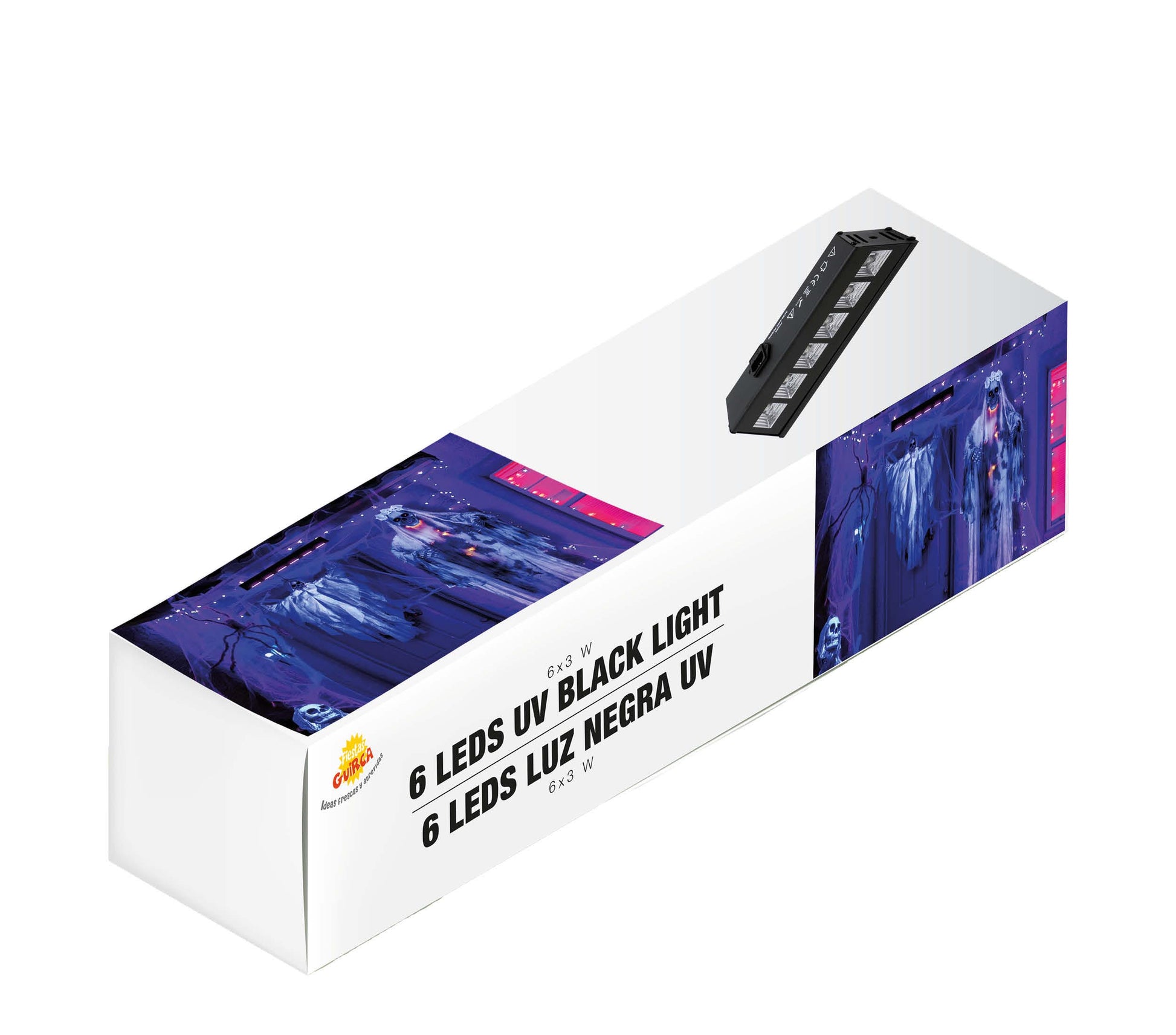 6 LED UV BLACK LIGHT, 6X3 W, INDOOR