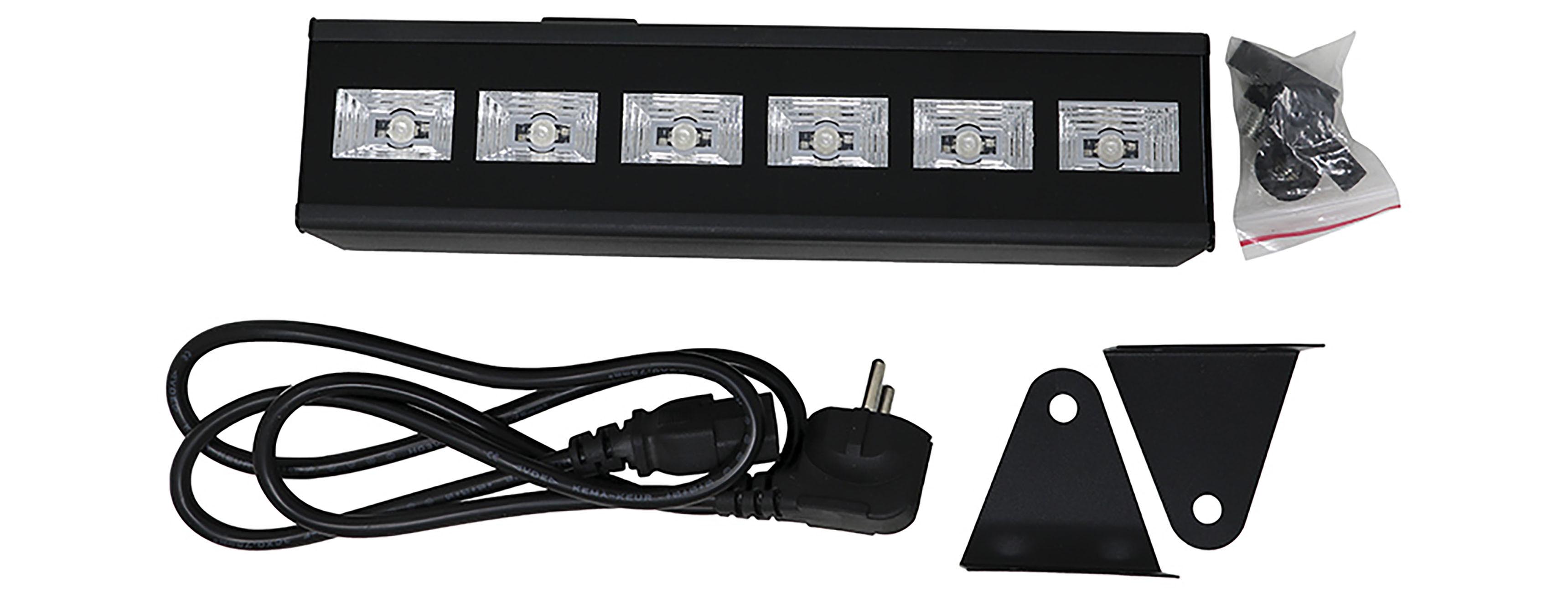6 LED UV BLACK LIGHT, 6X3 W, INDOOR