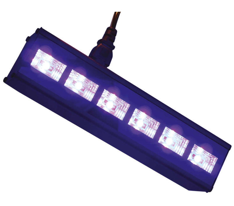 6 LED UV BLACK LIGHT, 6X3 W, INDOOR