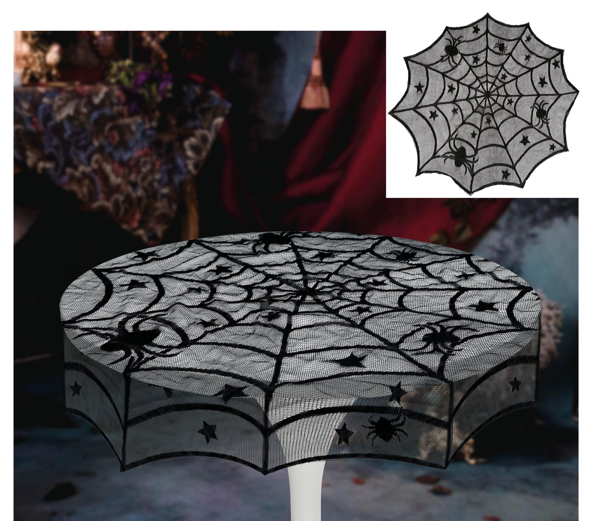 COBWEB LACE TABLECLOTH 100 CM