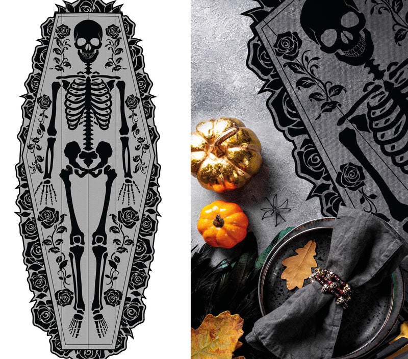 SKELETON TABLE RUNNER 183X60 CM
