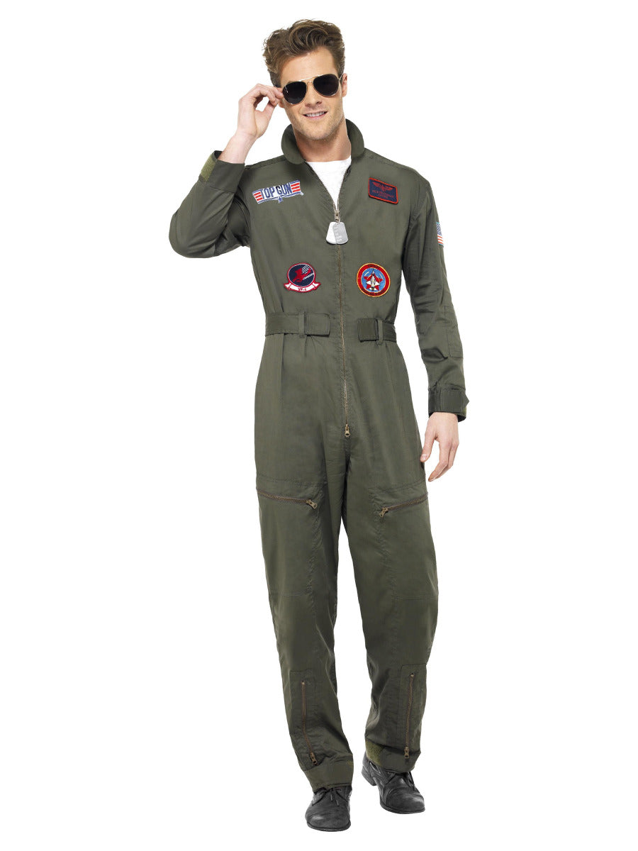 Top Gun Deluxe Male Costume, Green - 5
