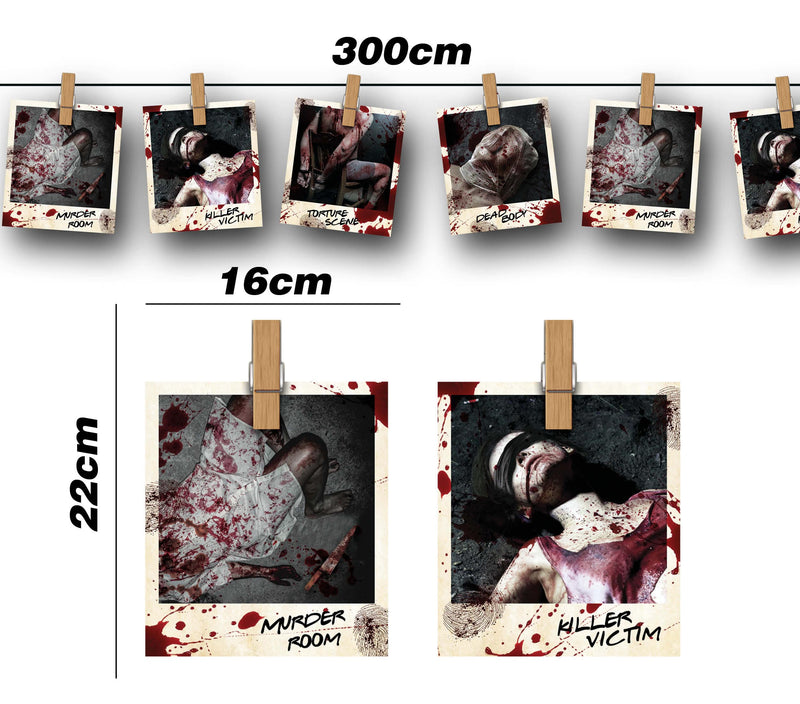 GARLAND CRIME SCENE PHOTOS 274 CM 16X22 CM