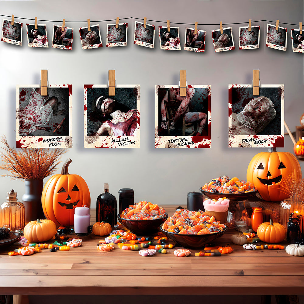 GARLAND CRIME SCENE PHOTOS 274 CM 16X22 CM