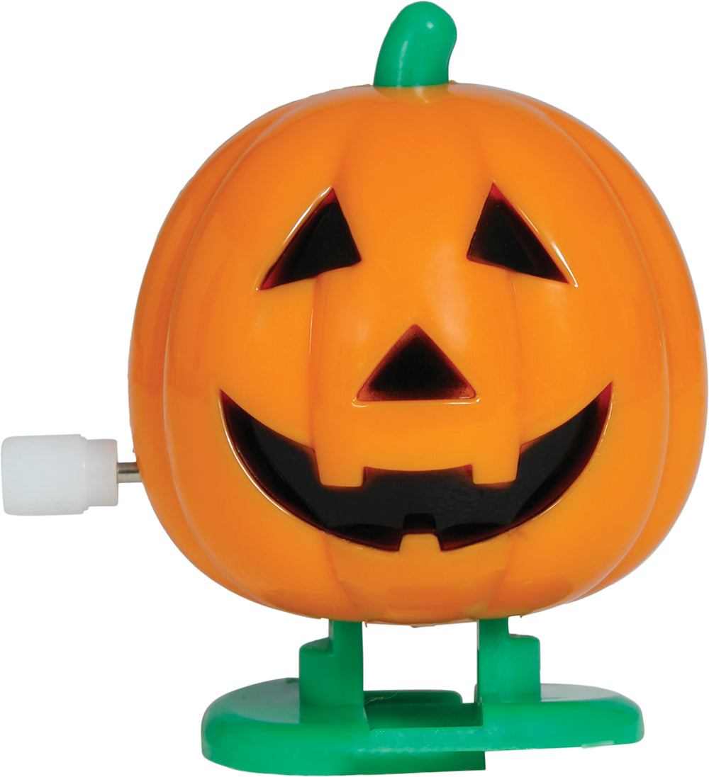 BOX OF 12 WIND-UP WALKING PUMPKINS, 5,5 CM
