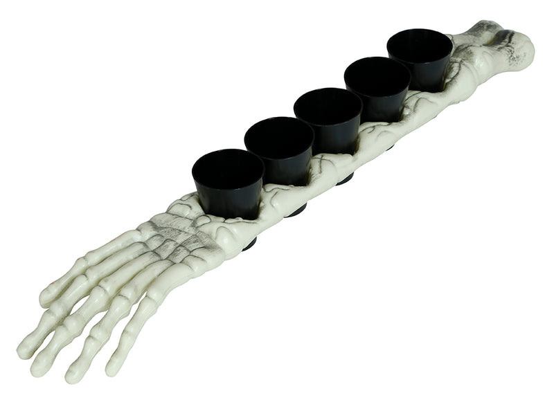 SKELETON ARM 50 CM WITH 5 SHOT GLASSES