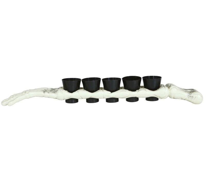SKELETON ARM 50 CM WITH 5 SHOT GLASSES