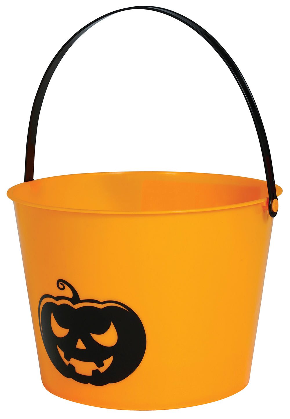 CANDY BUCKET WITH LIGHT UNDERNEATH, ORANGE, 15CM