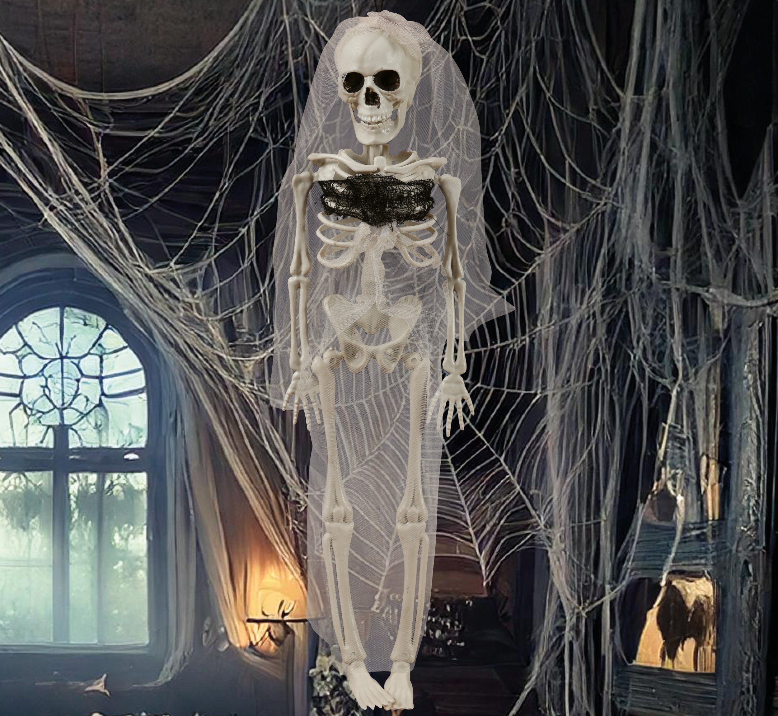 HANGING SKELETON BRIDE 43 CM