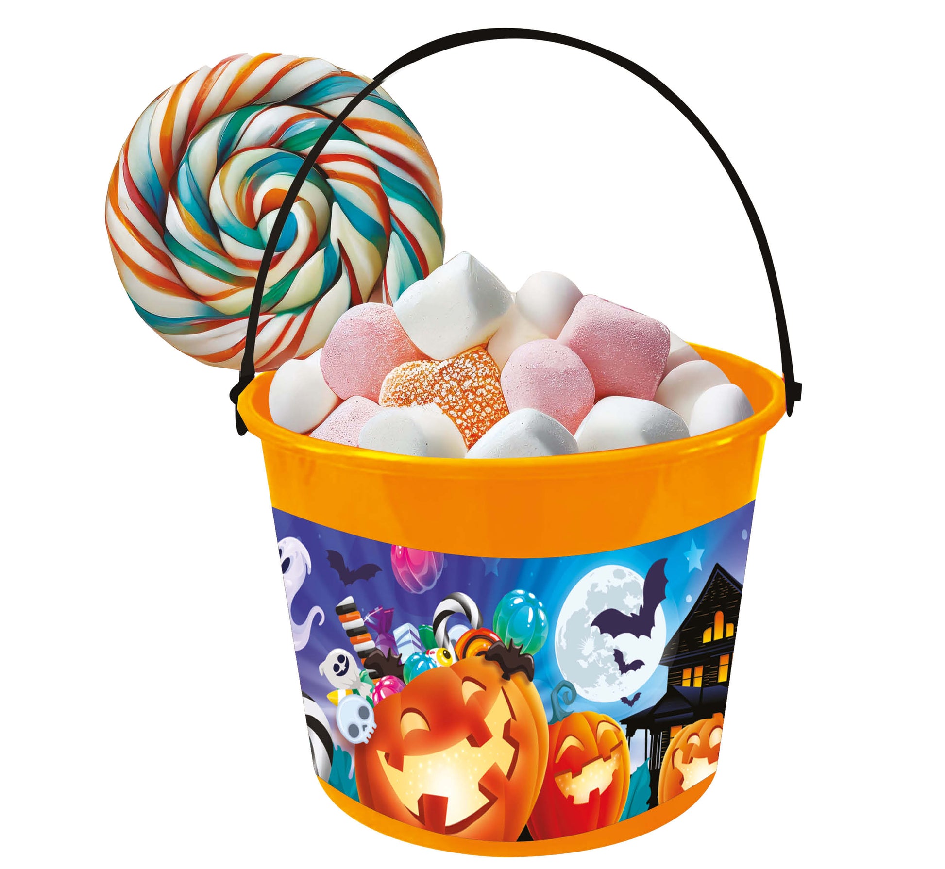 PUMPKINS AND GHOSTS BUCKET 18X16 CM