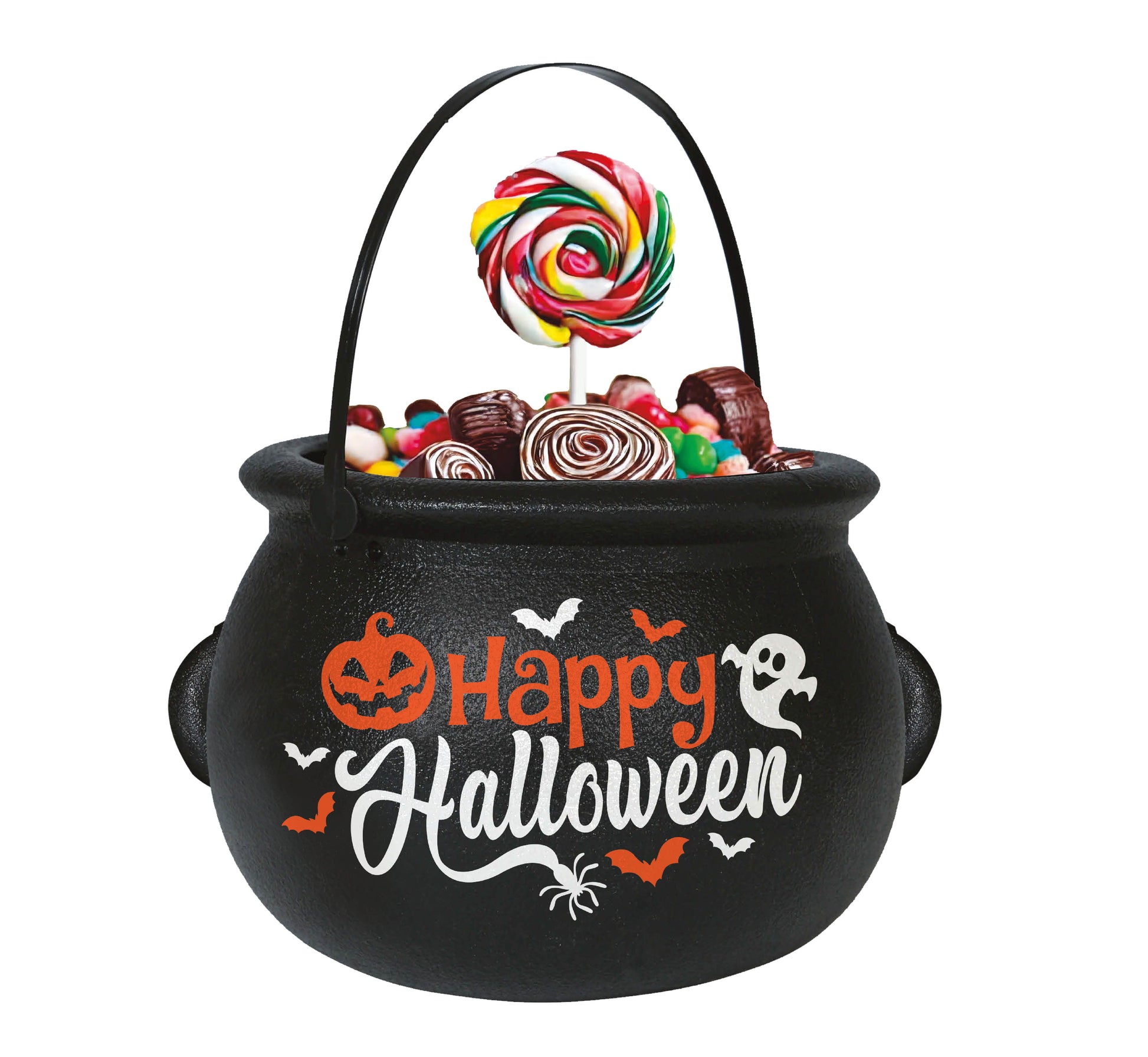 HAPPY HALLOWEEN CAULDRON 16 CM, CHILDREN