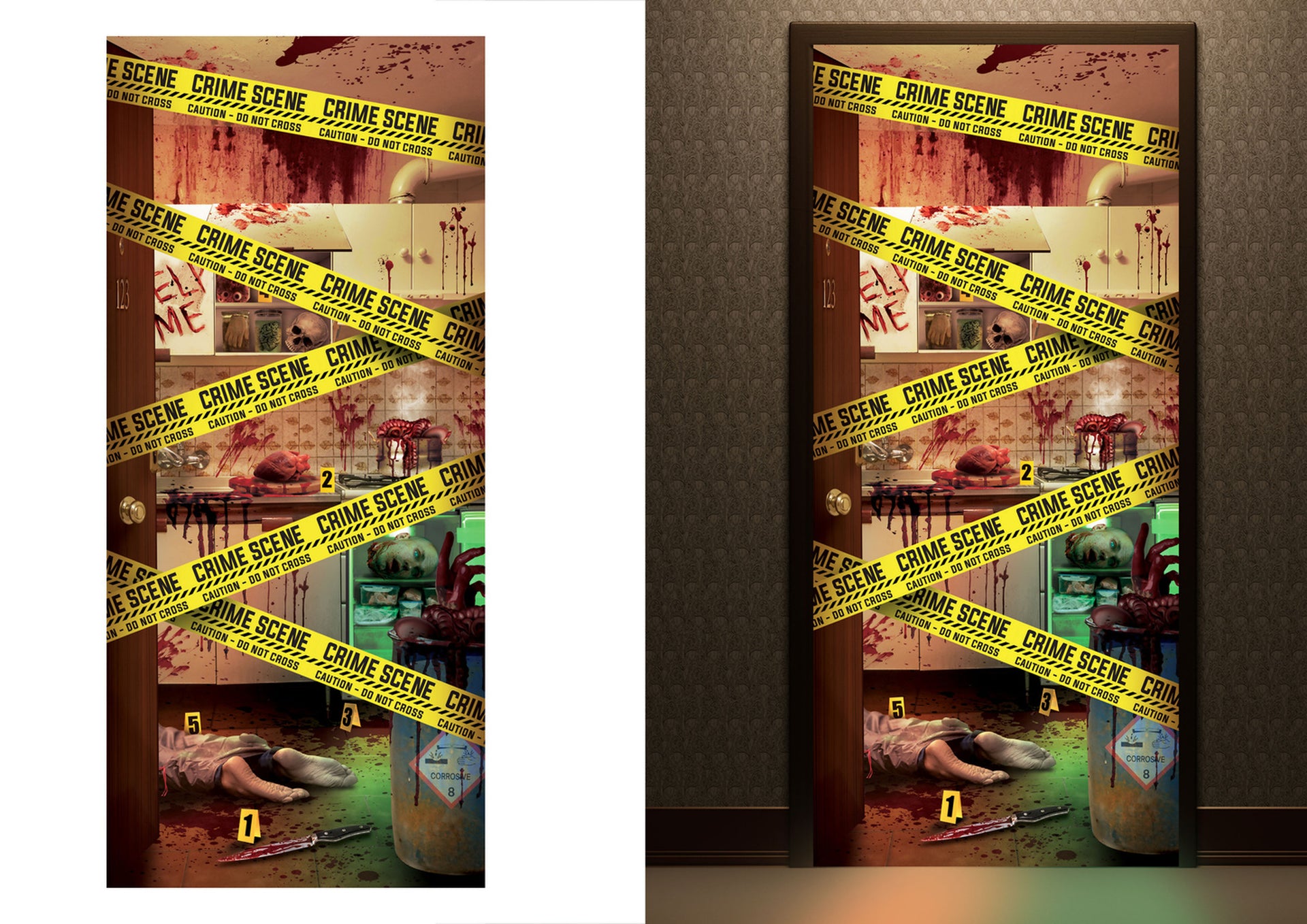 DOOR DECORATION ‘CRIME SCENE’ FABRIC 80X180 CM