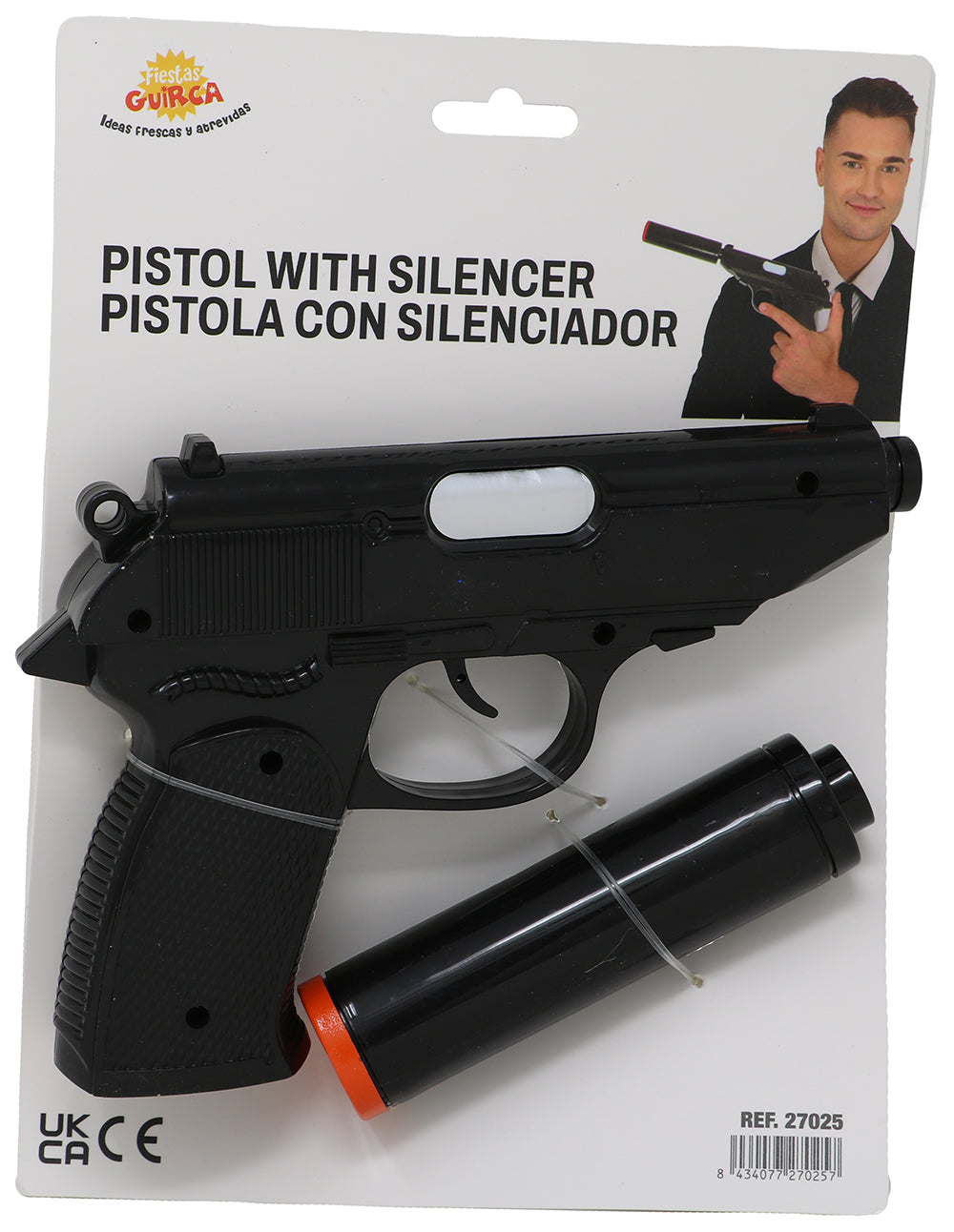 PISTOL WITH SILENCER 25 CM