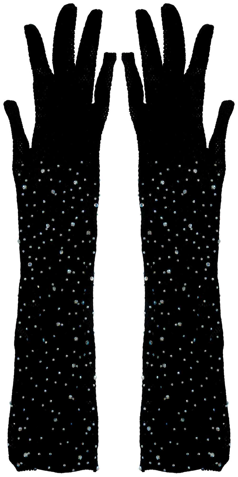 MESH GLOVES WITH RHINESTONES 30 CMS