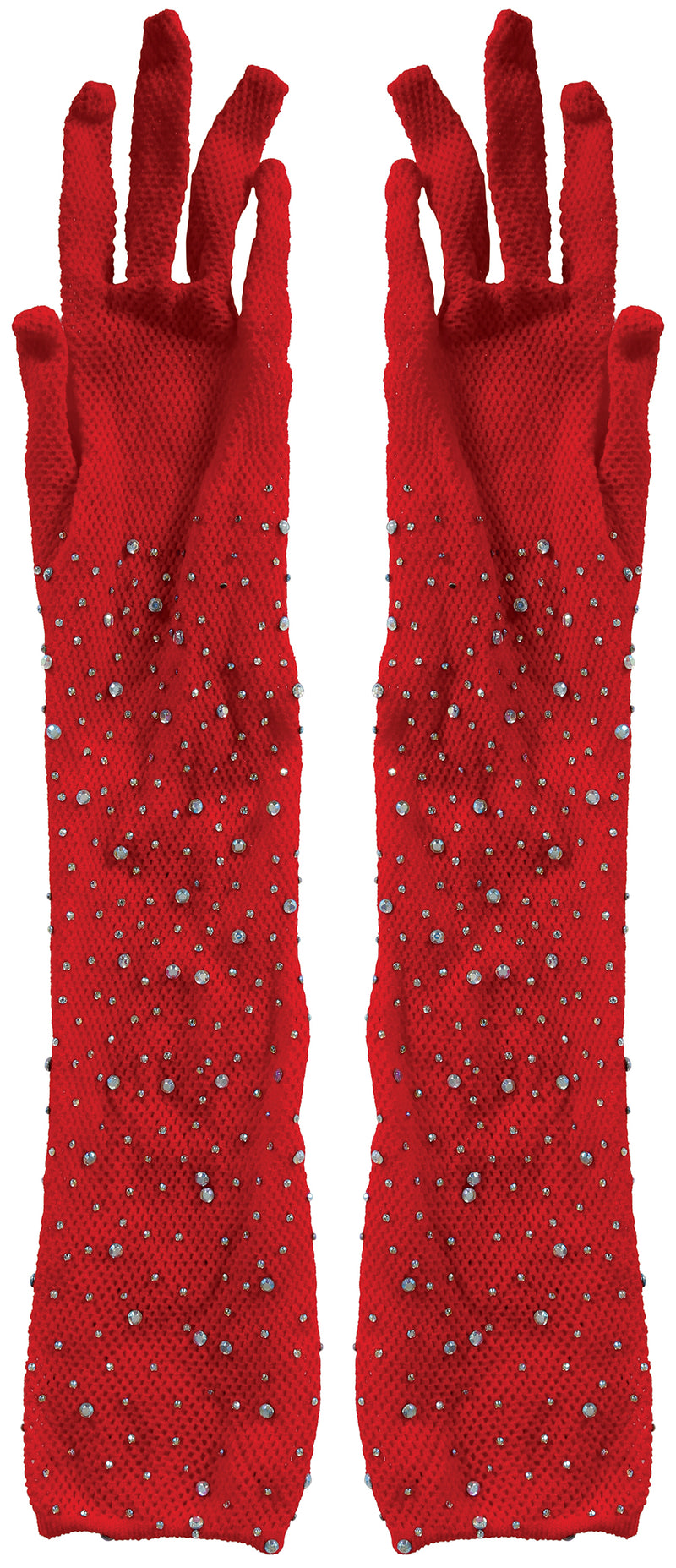 MESH GLOVES WITH RHINESTONES 30 CMS