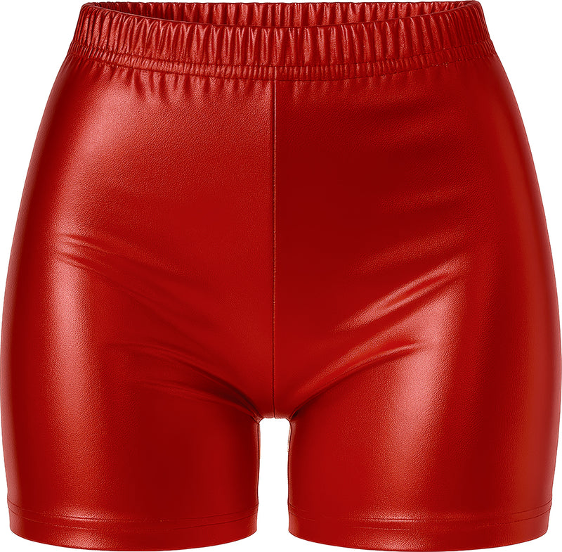 METALLIC SHORTS RED