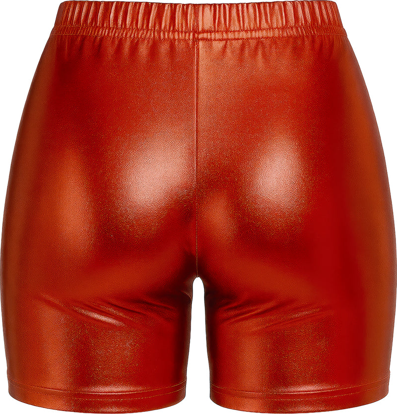 METALLIC SHORTS RED