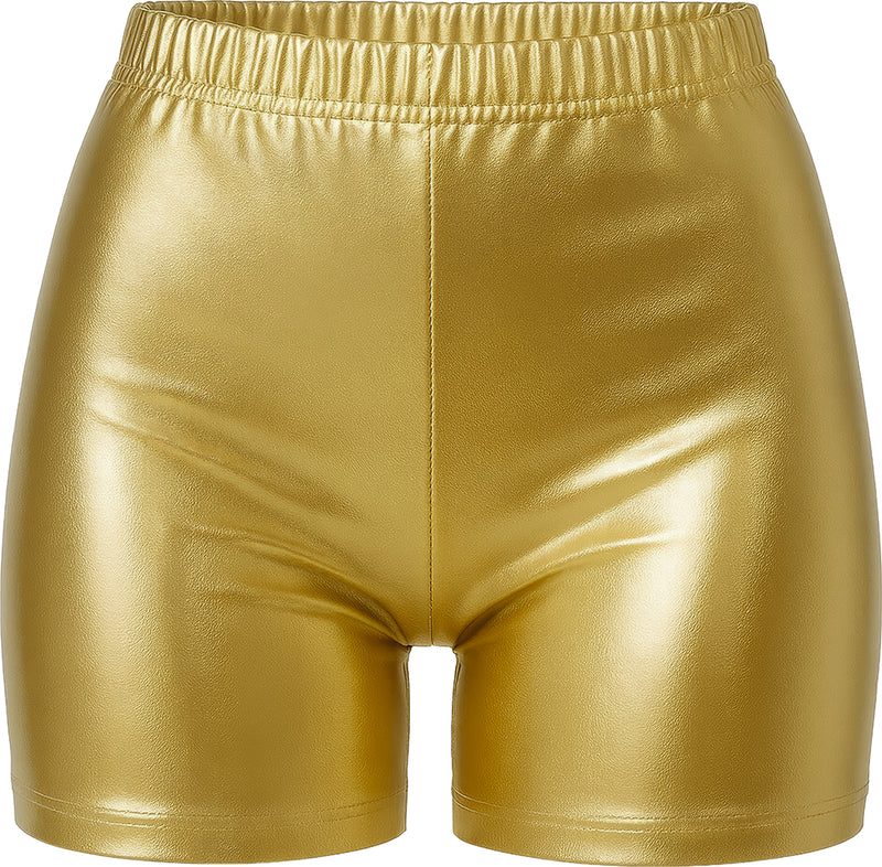 METALLIC SHORTS GOLD