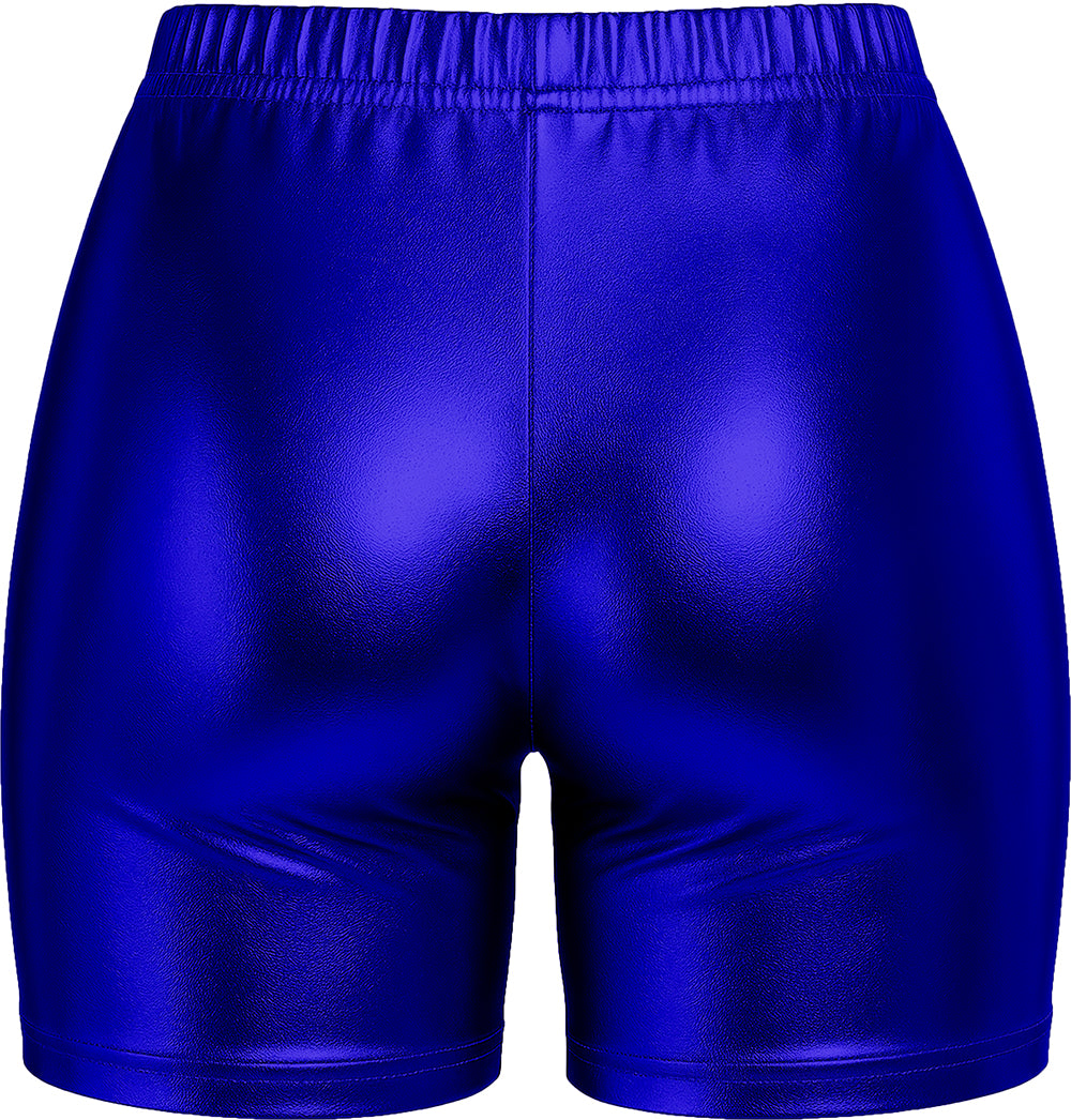 METALLIC SHORTS BLUE