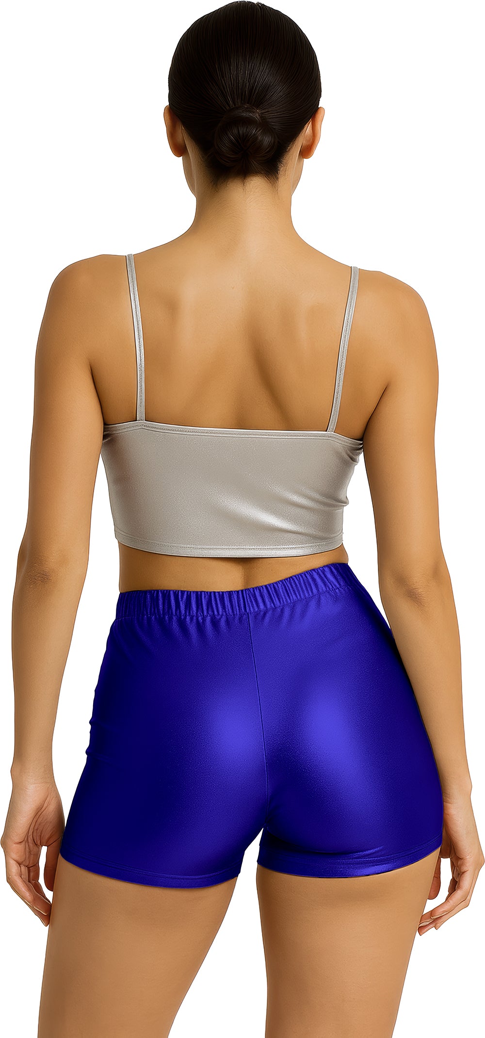 METALLIC SHORTS BLUE
