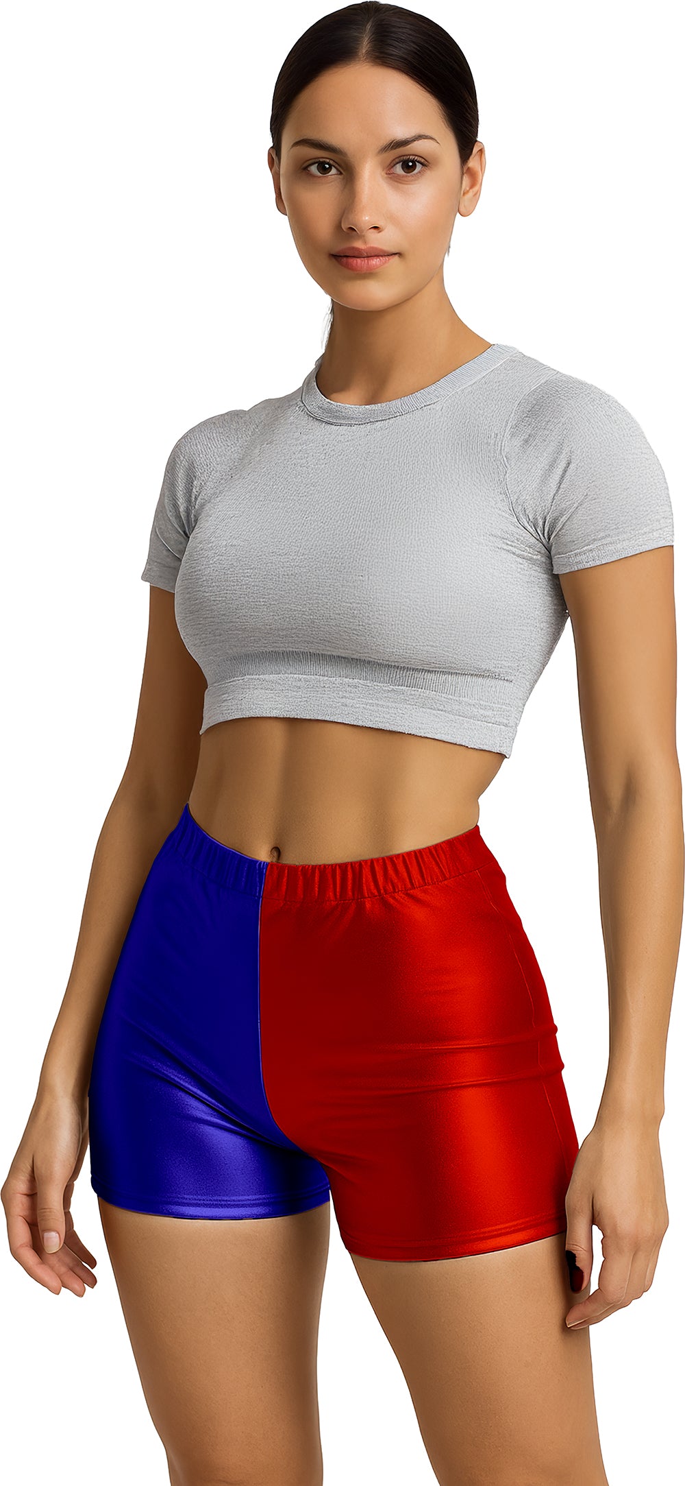 METALLIC SHORTS RED/BLUE