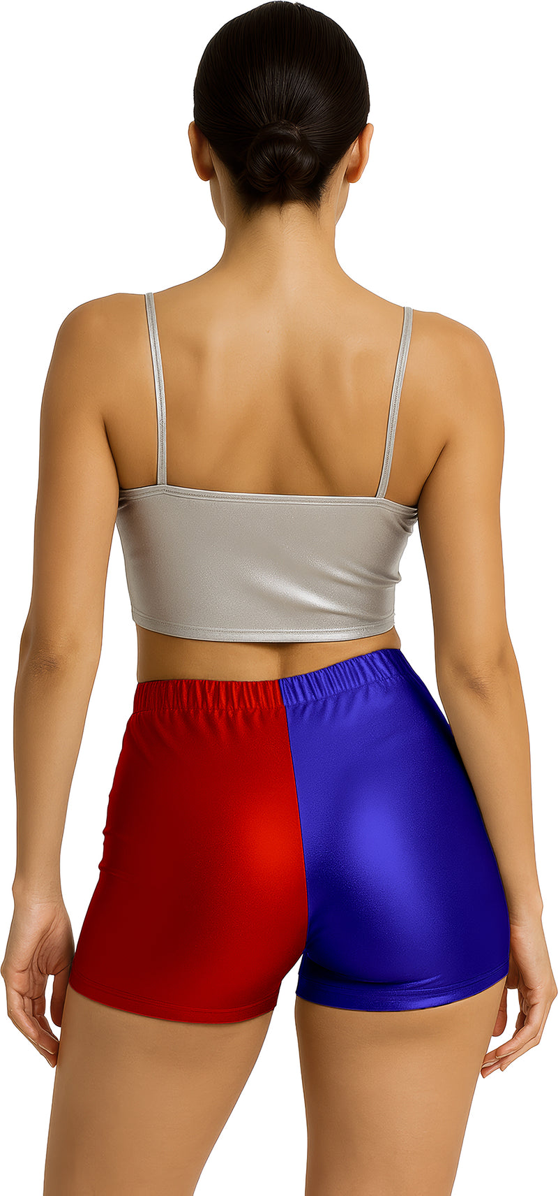METALLIC SHORTS RED/BLUE