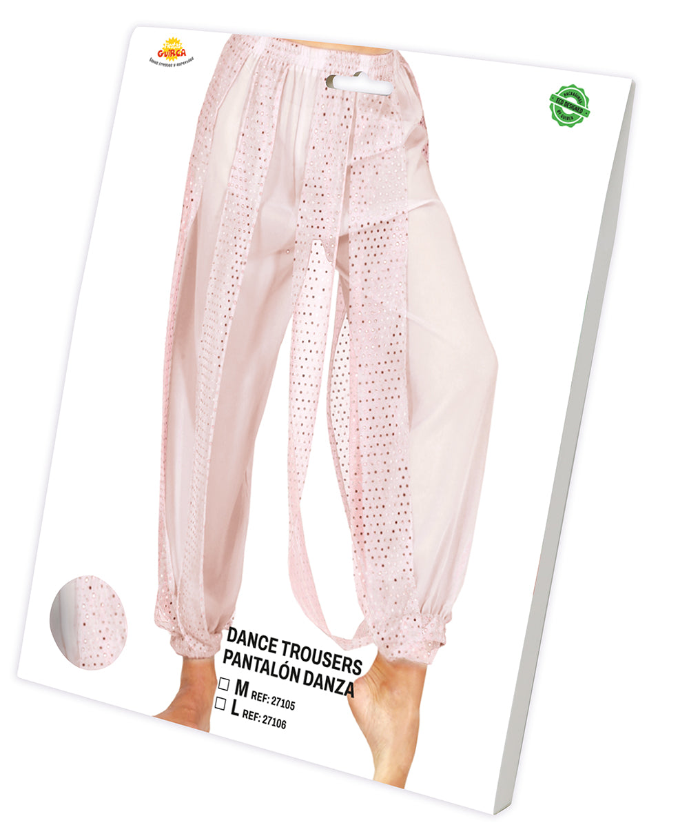 WHITE BELLY DANCE PANTS, ADULTS 42-44 (L)