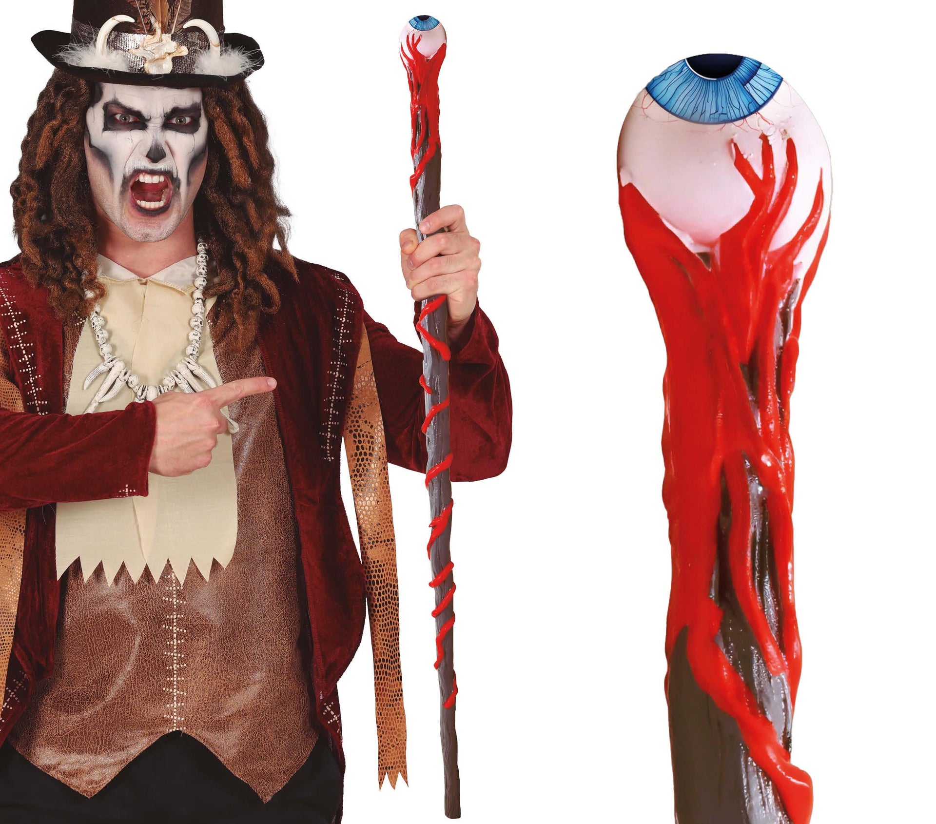 CANE WITH EYE, DETACHABLE, 90 CM