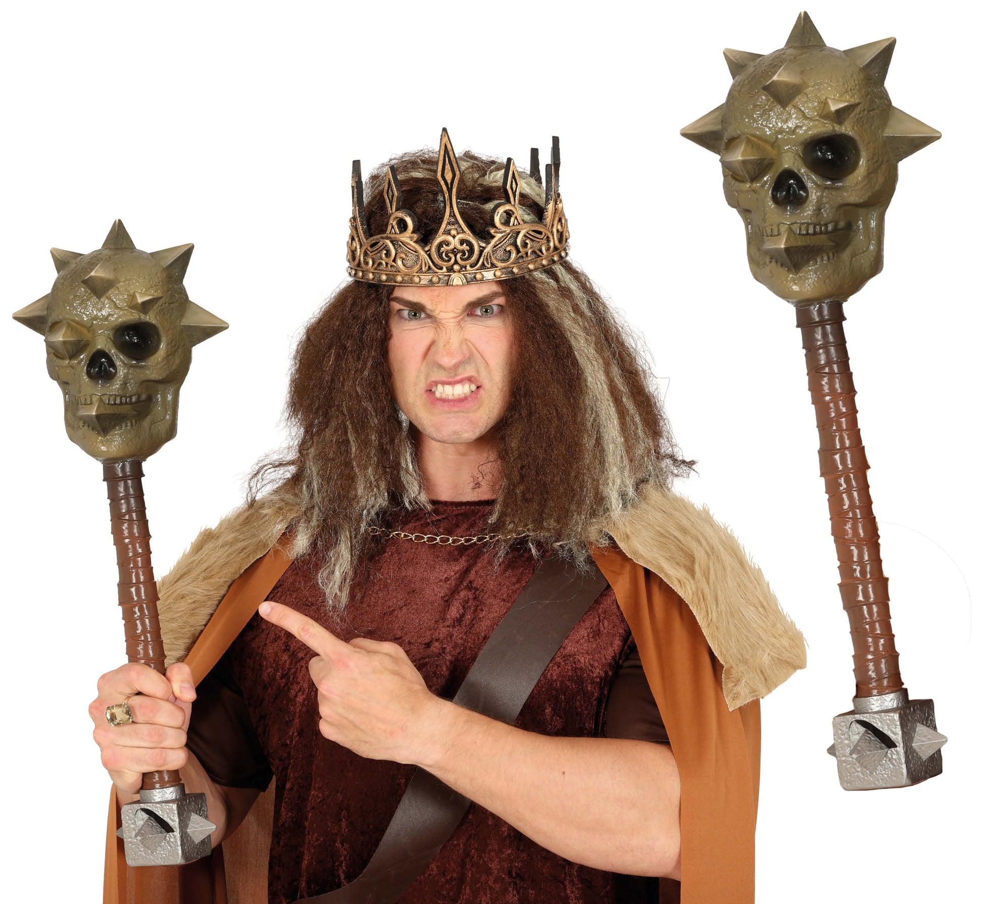 SKULL CLUB WITH SPIKES, 60 CM