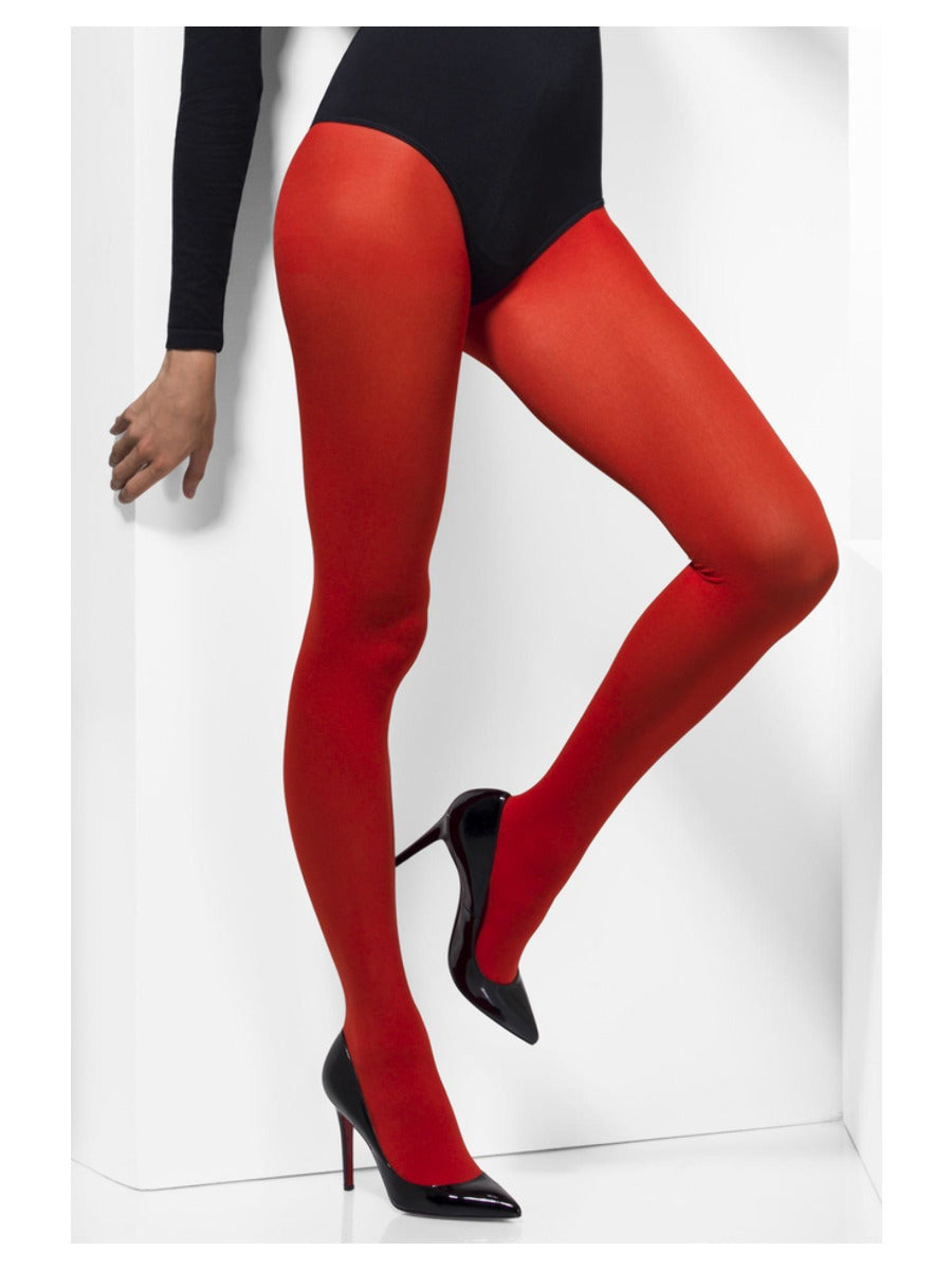 Opaque Tights, Red - 4