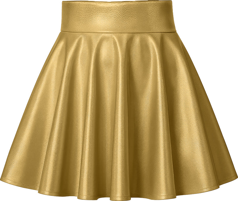 METALLIC GOLD SKIRT, WOMEN
