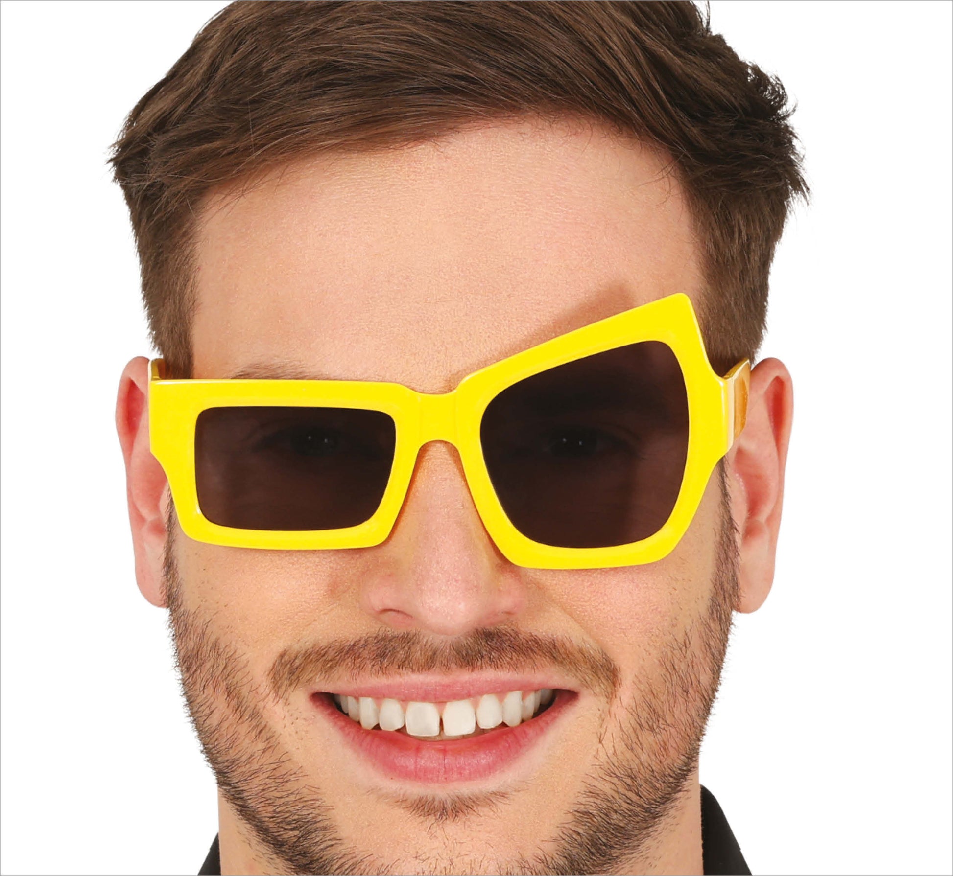 ASYMMETRICAL YELLOW GLASSES