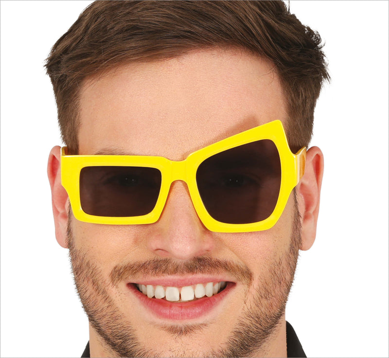 ASYMMETRICAL YELLOW GLASSES