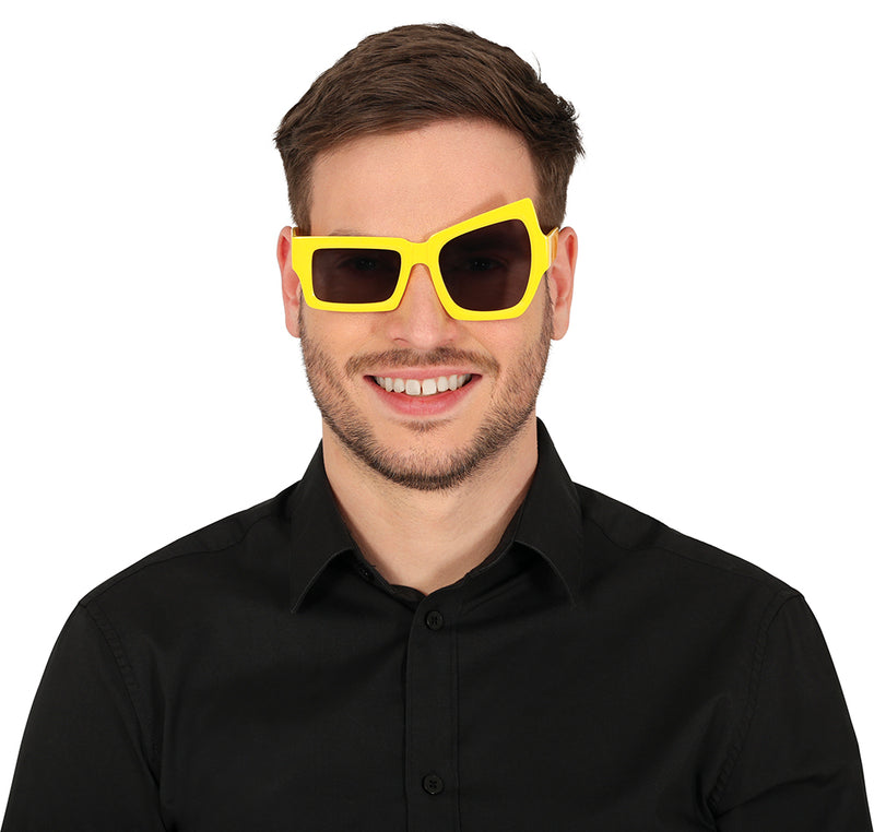 ASYMMETRICAL YELLOW GLASSES