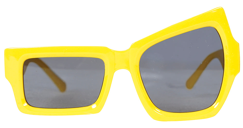 ASYMMETRICAL YELLOW GLASSES
