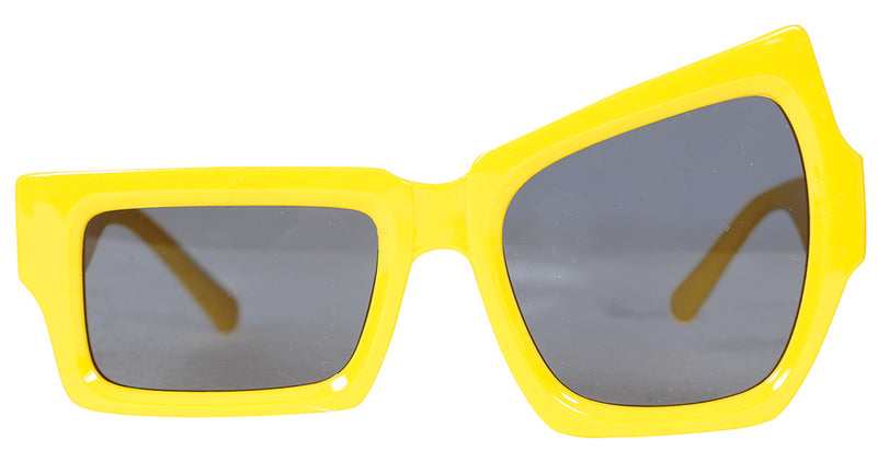 ASYMMETRICAL YELLOW GLASSES