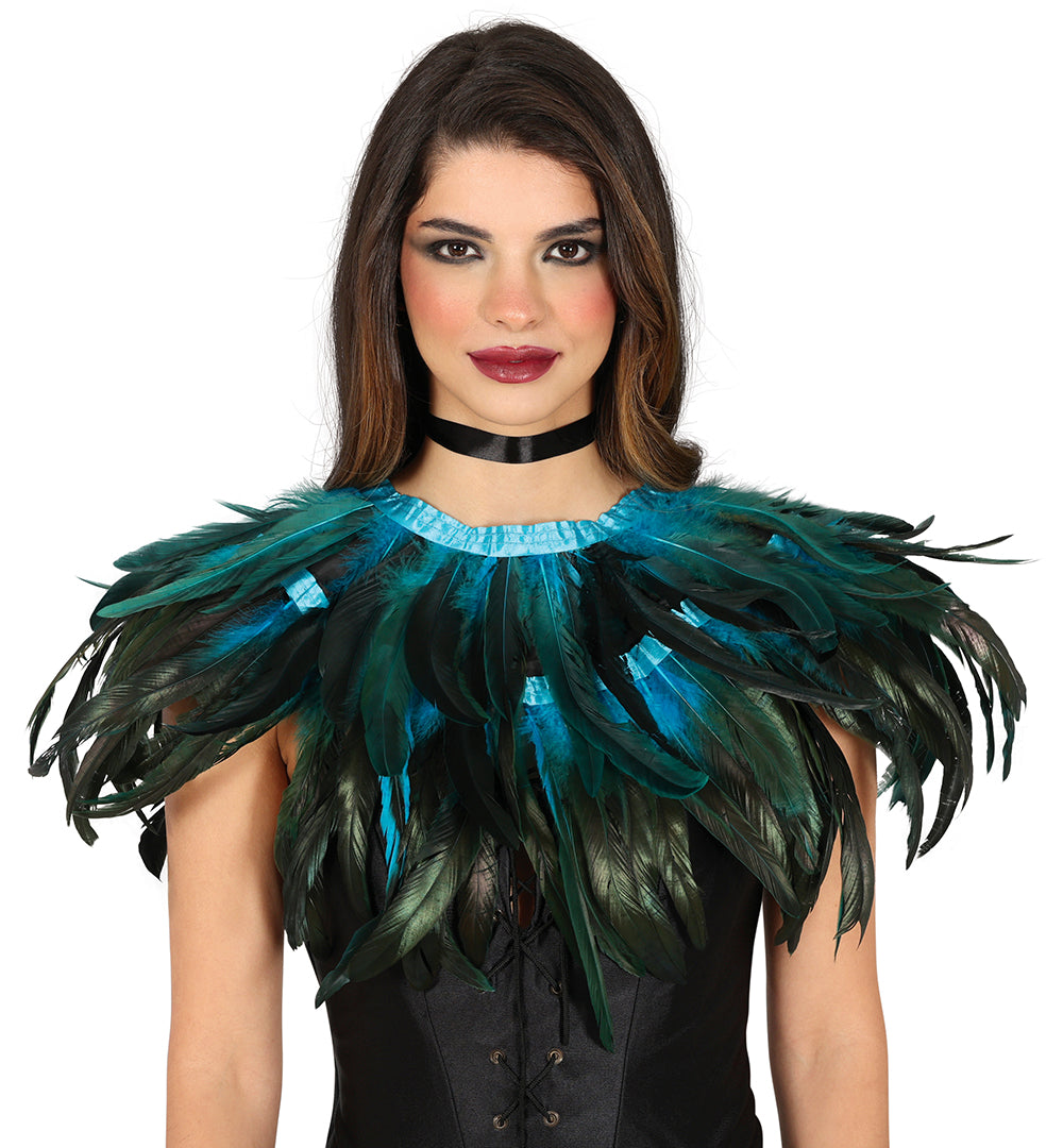 BLUE FEATHER HALF CAPE, ADULTS