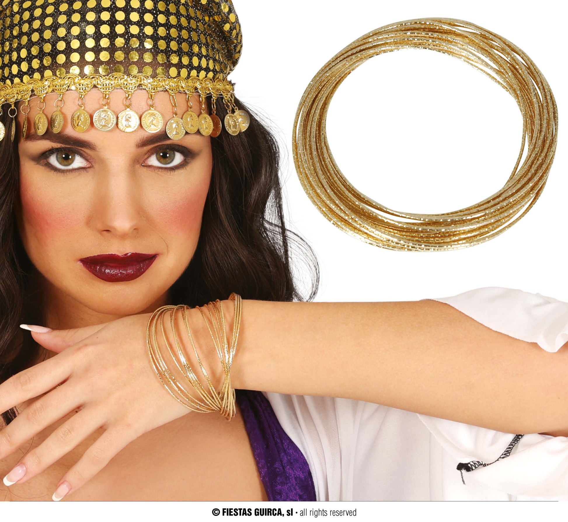 GOLD BRACELET MADE OF 20 METAL BRACELETS, ADULTS