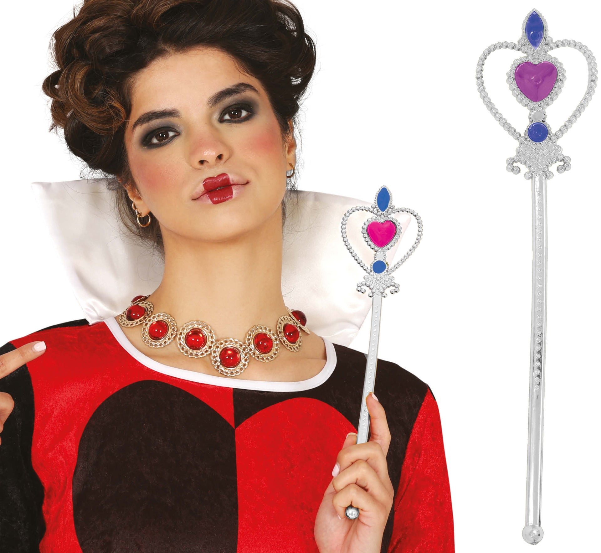 QUEEN WAND GOLD WITH HEART 30 CM