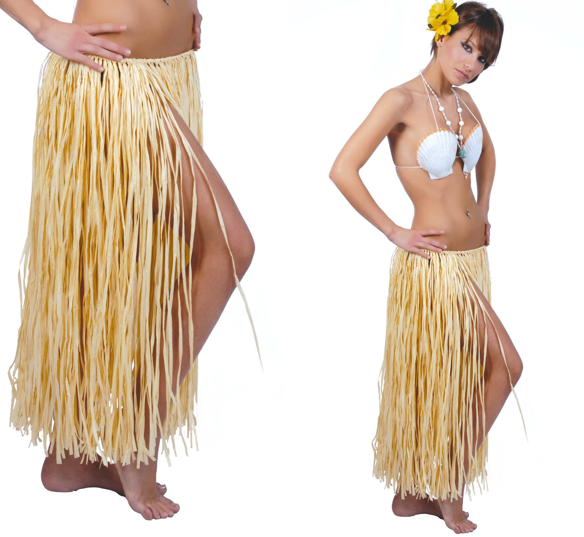 HAWAIIAN STRAW SKIRT, 70 CM